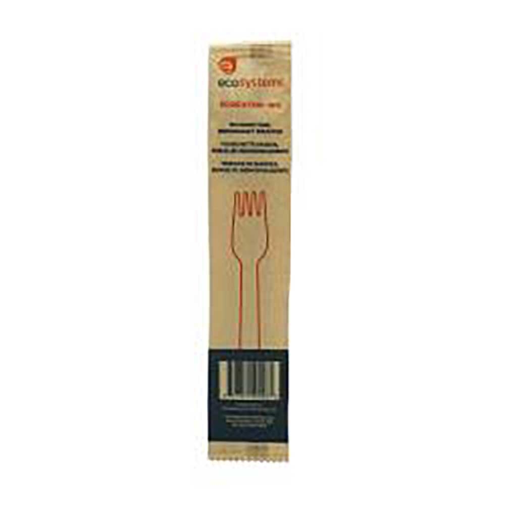 Individually Wrapped Brown Wooden Fork