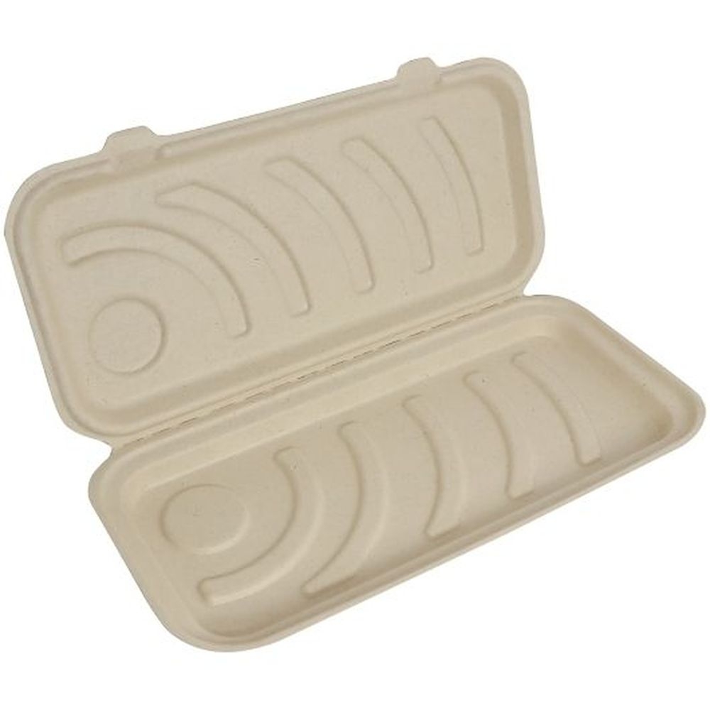 Unbleached Plant Fiber Compostable Flat Bread Pizza Box