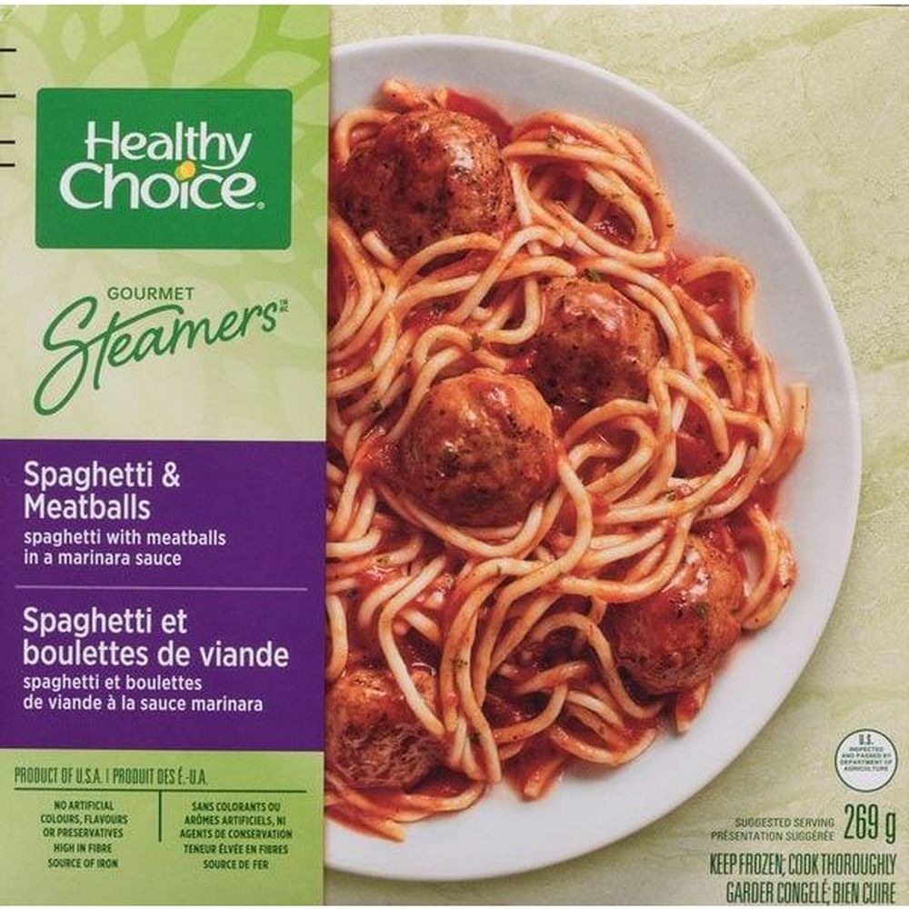 Gourmet Steamers Spaghetti and Meatballs