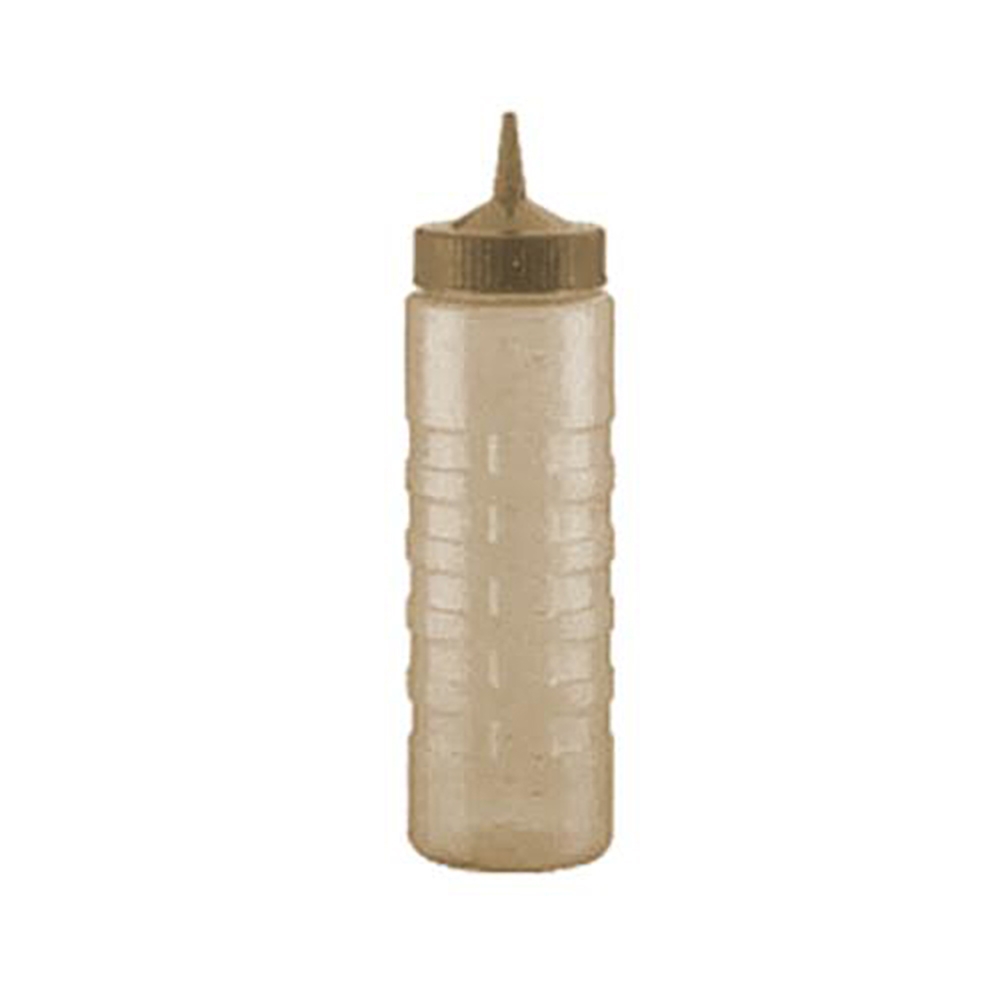 4924CJ-01 Traex Brown Wide Mouth Squeeze Dispenser Bottle