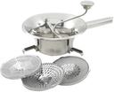 Winco Medium Size Food Mill with 3 Graters, 2 Quart