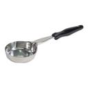 Vollrath 6433820 Heavy-Duty Stainless Steel Antimicrobial One-Piece Solid Round Spoodle with Black Nylon Handle, 8 Ounce Capacity