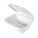 Genpak Natural White Molded Fiber Large Deep All Purpose Hinged Container, 50 count - 4 per case