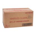 Simplot IQF Chopped Spinach - 20 lb. package, 1 package per case