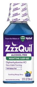 Vicks Zzzquil Mango Berry Nighttime Sleeping Aid, 12 Fluid Ounce -- 12 per case.