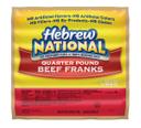 Hebrew National Quarter Pound Beef Franks, 56 Ounce -- 10 per case.