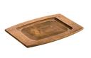 Lodge Walnut Stain Rectangular Wood Underliner, 13.88 x 9.75 inch -- 6 per case.