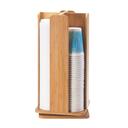 Cal-Mil Bamboo 4-Section Revolving Cup and Lid Organizer, 8 x 8 x 18 1/4 inch