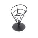 Tablecraft Vertigo Collection Black Powder Coated Appetizer Server Cone, 4.75 x 4.75 x 7 inch