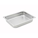 Winco SPJH-202 22 Gauge 18/8 Stainless Steel Half Size Anti-Jam Steam Pan, 2.5 inch Deep