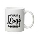 BGD Promo White C Handle Mug with 1 COLOR Custom Logo, 11 Ounce Capacity -- 144 per case
