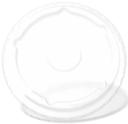Graphic Packaging International Translucent Polystyrene Flat Lid with Bubble, 44 Ounce -- 1000 per case