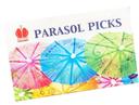 Poly King Assorted Colors Wood Umbrella Parasol Picks, 4 inch -- 1440 per case