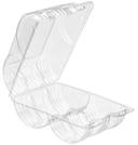 Clear 6 Compartment Hinged Donut Container