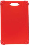 Tablecraft Polypropylene Red Grippy Cutting Board with TPE Grips, 12 x 18 x 0.5 inch