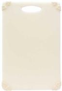 Tablecraft Polypropylene White Grippy Cutting Board with TPE Grips, 12 x 18 x 0.5 inch