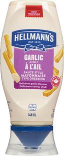 Hellmann's Sauce Style Mayonnaise Aioli à l'Ail 340 ml