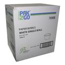 Paper Bowl Single Wall PE White -8oz