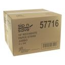 10" Jumbo Paper Straw Rd/White Stripe 12mm