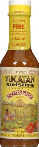 TRY ME YUCATAN SUNSHINE PREPARED HABANERO PEPPER SAUCE