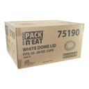 White PS Dome Lid for 10 to 20 oz Hot Paper Cup
