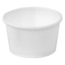 White Paperboard Rolled Rim Econo Container
