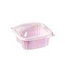 CONTAINER BISTRO SQUARE PP MWAVE PINK 555ML