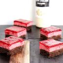 Pre-Sliced Chocolate/Raspberry Slab Cake