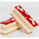 Crispy White Chocolate Strawberry Mousse Strip Slab Cake