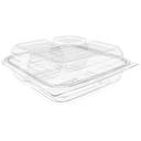 CONTAINER PET W/LID CLEAR 3 COMP. 8X8X2.9