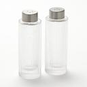 American Metalcraft Ribbed Round Glass Salt and Pepper Set, 2 Ounce -- 1 set