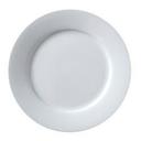 Porcelain White 12 inch Wide Rim Plate