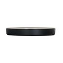 Hudson Two Tone Collection Black and Ivory Melamine Raised Rim Plate 12 inch