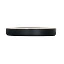 Hudson Two Tone Collection Black and Ivory Melamine Raised Rim Plate
