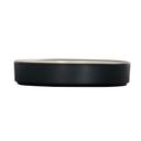 Hudson Collection Black and Ivory Melamine Raised Rim Plate