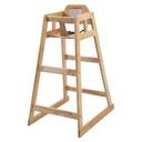Winco Counter Height Knocked Down Natural Wood Pub High Chair, 19 x 20 x 41 inch.