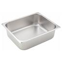 Winco 25 Gauge Stainless Steel Half Size Straight Sided Steam Pan, 10 3/8 x 12 3/4 x 4 inch -- 6 per case.