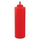 Winco Red Regular Squeeze Bottle, 24 Ounce -- 36 per case.
