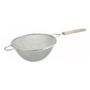 Winco Tinned Double Fine Mesh Strainer, 10 1/4 inch.