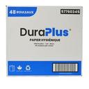 Papier hygiénique DuraPlus®, 1 épaisseur, blanc, 1 000feuilles/rl, 48/cs, fabriqué au Canada