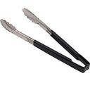4781220 Stainless Steel Antimicrobial One Piece Scalloped Tong with Black Kool-Touch Handle, 12 inch Length