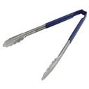 4781230 Stainless Steel Antimicrobial One Piece Scalloped Tong with Blue Kool-Touch Handle, 12 inch Length