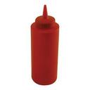 PSB-12R Plastic Red Regular Squeeze Bottle, 12 Ounce Capacity