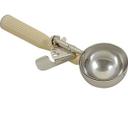 47141 Stainless Steel Antimicrobial Number 10 One Piece Thumb Disher with Black Handle, 3.25 oz Capacity