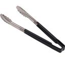 4781220 Stainless Steel Antimicrobial One Piece Scalloped Tong with Black Kool-touch Handle, 12 in Length