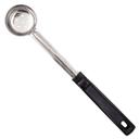 61145 Stainless Steel Antimicrobial Perforated Round Spoodle with Black Grip N Serv Handle, 1 oz Capacity