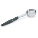6433120 Heavy Duty Stainless Steel Antimicrobial One Piece Solid Round Spoodle with Black Nylon Handle, 1 oz Capacity