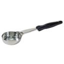 6433420 Heavy Duty Stainless Steel Antimicrobial One-piece Solid Round Spoodle with Black Nylon Handle, 4 oz Capacity