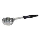 6432620 Heavy Duty Stainless Steel Antimicrobial One-piece Perforated Round Spoodle with Black Nylon Handle, 6 oz Capacity