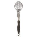 6422320 Heavy Duty Stainless Steel Antimicrobial One-piece Perforated Oval Spoodle with Black Nylon Handle, 3 oz Capacity